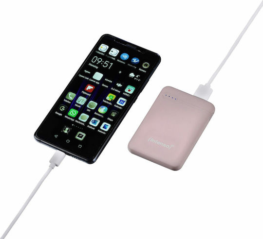 Intenso XS Power Bank 5000mAh με Θύρα USB-A και Θύρα USB-C Ροζ