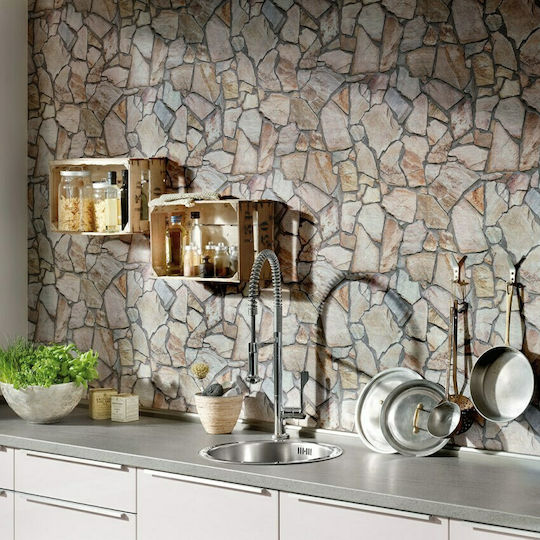 Tapete Wood Stone Vinyl Braun L1000xB53cm Waschbar 927316