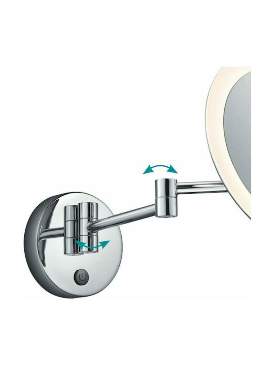 Trio Lighting View Modern Lamp Bathroom with Integrated LED and Warm White Light Silver 22x36cm