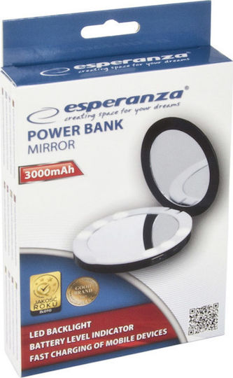 Esperanza EMP121 Power Bank 3000mAh με Θύρα USB-A Μαύρο