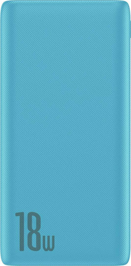Baseus Bipow Power Bank 10000mAh 18W cu 3 Porturi USB-A și Port USB-C Încărcare rapidă 3.0 Albastru