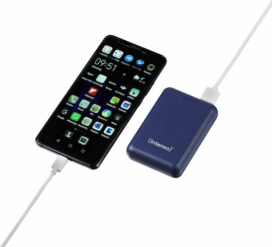Intenso XS Power Bank 10000mAh με Θύρα USB-A και Θύρα USB-C Μπλε