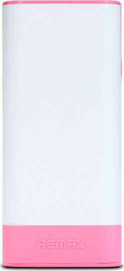 Remax RPL-19 Power Bank 10000mAh με 2 Θύρες USB-A Ροζ