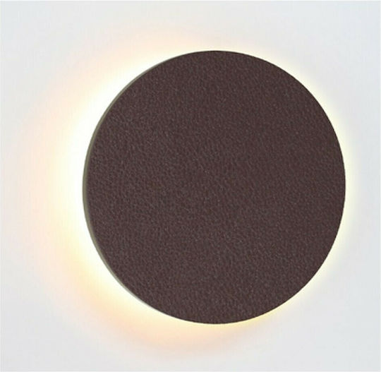 Aca Eclipse Модерен Осветително тяло За стена с вграден LED Кафяв 30.8x3.6см.