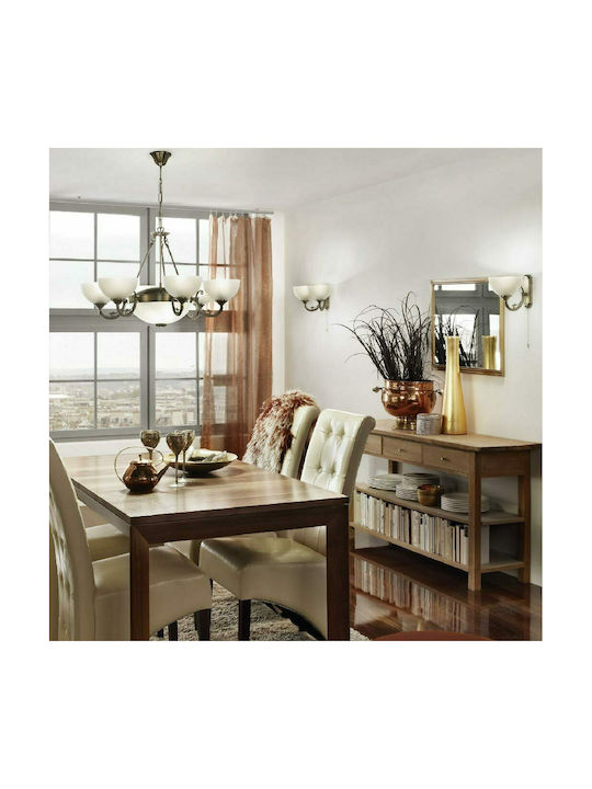 Eglo Savoy Classic Lamp Wall with Socket E14 and Switch Gold 41x16cm
