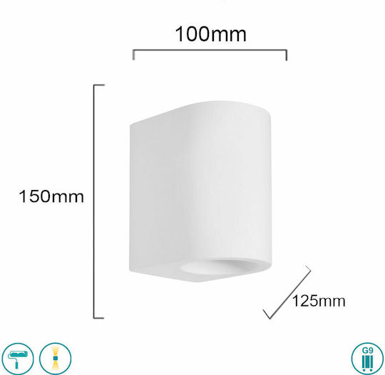 SoleLuce Sole Luce Artemis Leuchte Wand Weiß SoleLuce Sole Luce Artemis Leuchte Wand Weiß