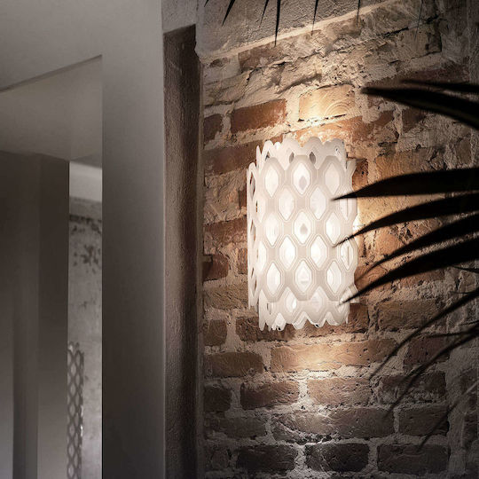 Slamp Charlotte Μοντέρνο Φωτιστικό Τοίχου με Ντουί E27 Λευκό 21εκ.