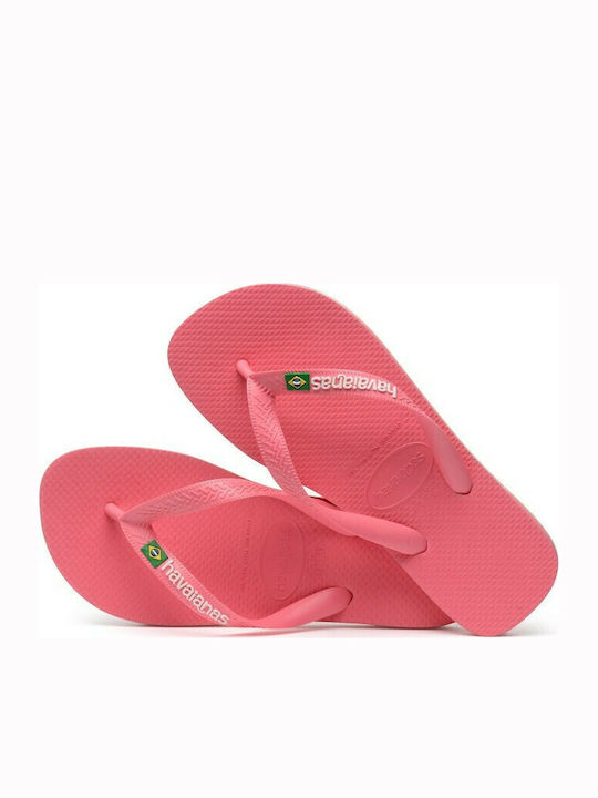 Brasil Logo Women's Flip Flops Pink