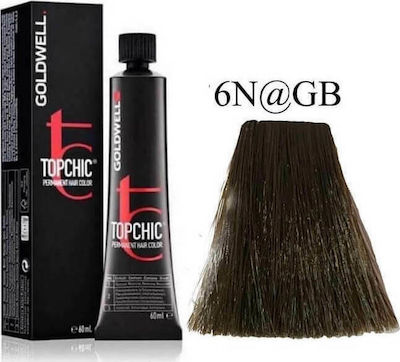 Goldwell Topchic Permanent Hair Color 6N@GB Λαμπερό Μπρονζέ Σκούρο Ξανθό