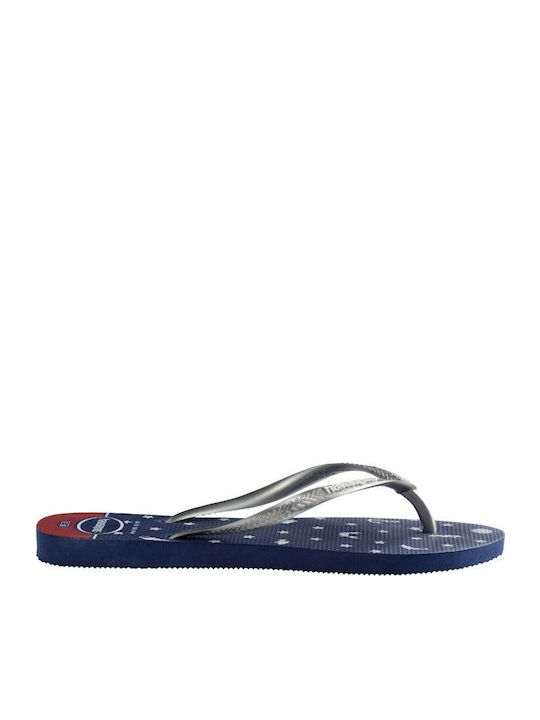 Slim Nautical Women's Flip Flops Silver