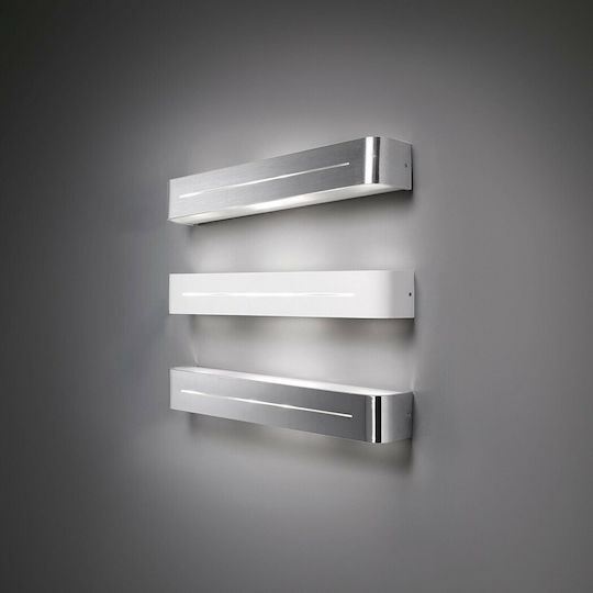 Ideal Lux Posta AP2 Modern Lamp Wall with Socket E14 Silver 36x8x8cm
