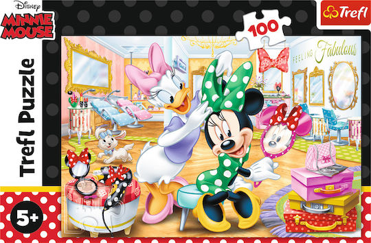 Παιδικό Puzzle Minnie In Beauty Parlous για 5+ Ετών 100pcs Trefl