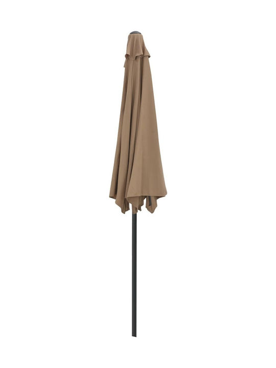 Round Aluminum Brown Parasol Φ2.7xH2.22m
