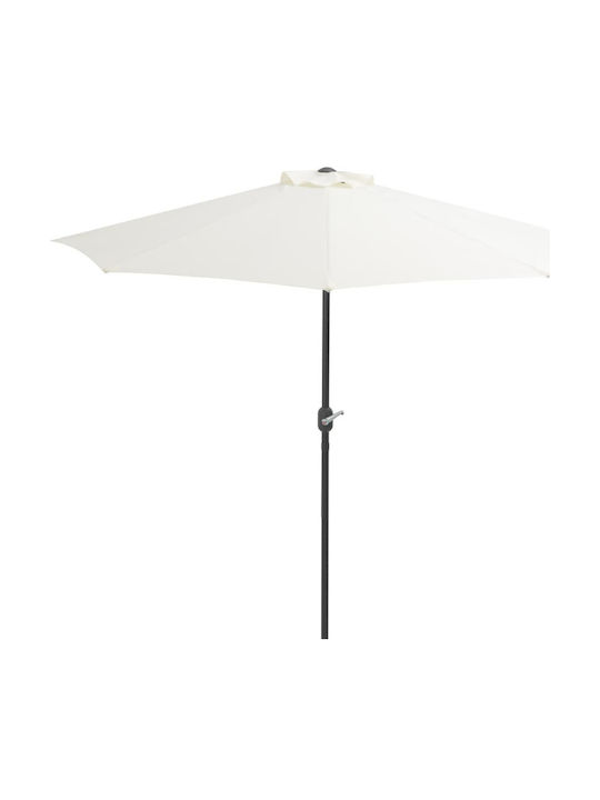 Round Aluminum Ecru Parasol F2.7xH2.45m