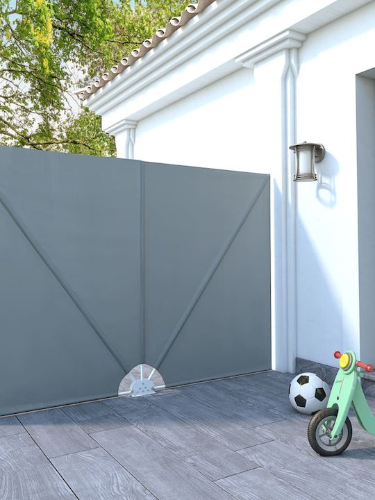 vidaXL Πλαϊνό Ρολό Σκίασης Βεράντας Γκρι 2.4x1.6m