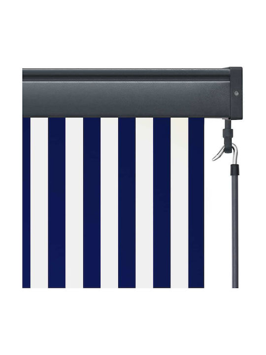vidaXL Seitenrolloschatten Terrasse Blue 6x2.5m