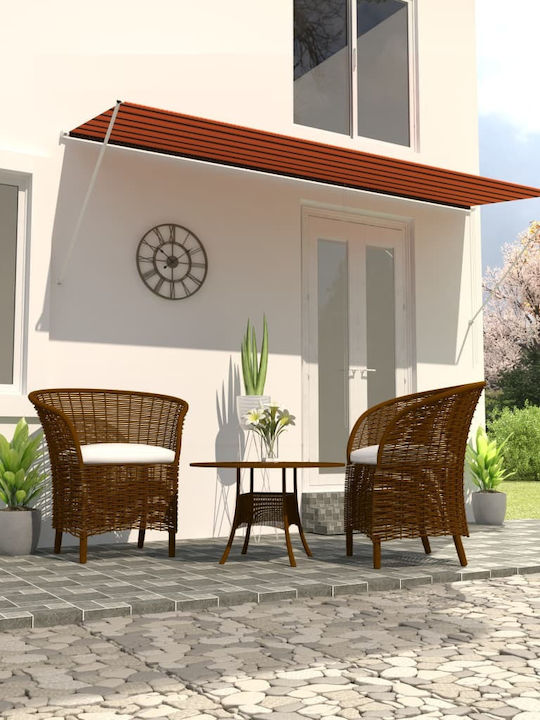 vidaXL Terrace Wall Tent Brown 4x1.5cm