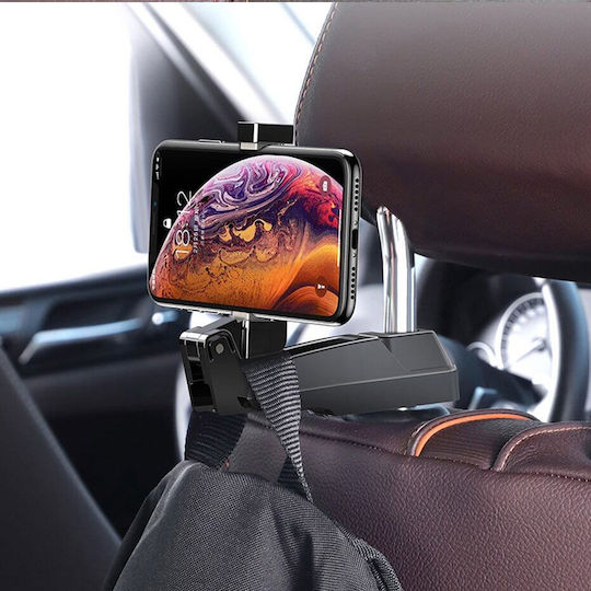 Baseus Car Mobile Mount 4" - 6.5" with Adjustable Hooks Black