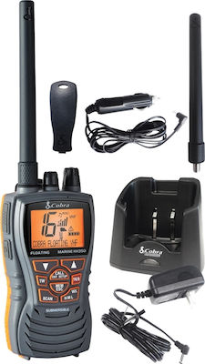 Cobra MR HH350 FLT VHF Marine Wireless Transceiver 6W with Monochrome Display Black