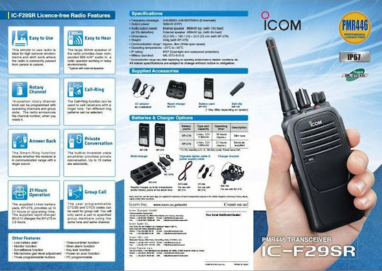 Icom IC-F29SR Funkgerät PMR ohne Display
