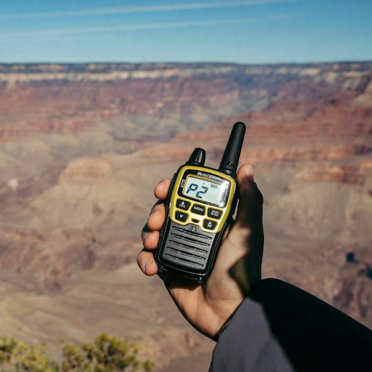 Midland XT70 Adventure Ασύρματος Πομποδέκτης PMR με Μονόχρωμη Οθόνη Σετ 2τμχ Σε Κίτρινο Χρώμα