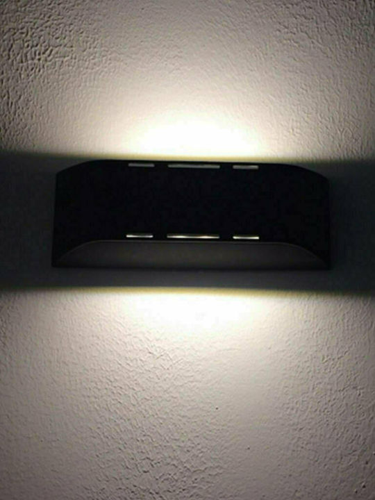 Sun Light Επιτοίχια Εξωτερική Πλαφονιέρα LED IP54 6W Διπλής Δέσμης 23x8εκ.