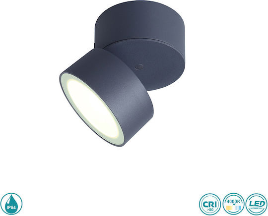 Lutec Trumpet Wandmontiertes Außen-Spotlight LED IP54 11W mit Natürliches Weiß Licht 9.4x11.6x9.4εκ.
