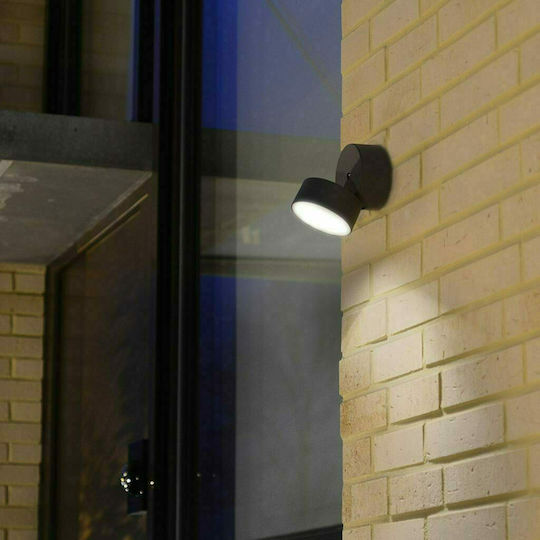 Lutec Trumpet Wandmontiertes Außen-Spotlight LED IP54 11W mit Natürliches Weiß Licht 9.4x11.6x9.4εκ.