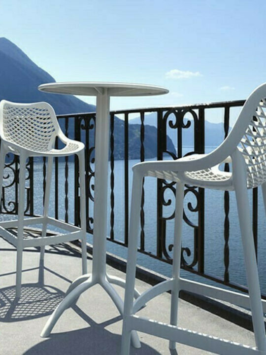 Octopus Outdoor Bar Free Standing Polypropylene Table White 60x60x108cm