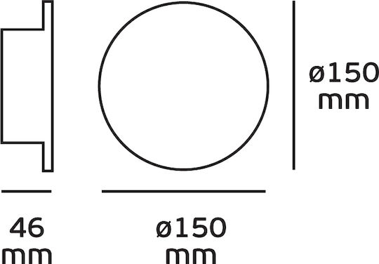 VK Lighting Wandmontierte Außen-Deckenleuchte LED IP20 4W mit Warmweiß Licht