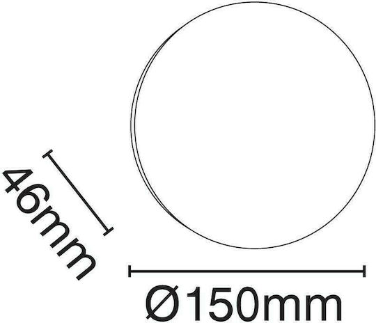 VK Lighting Wandmontierte Außen-Deckenleuchte LED IP20 4W mit Warmweiß Licht