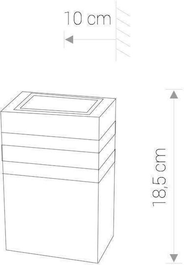 Nowodvorski Wall-Mounted Outdoor Ceiling Light E27 IP54 11x18.5εκ.