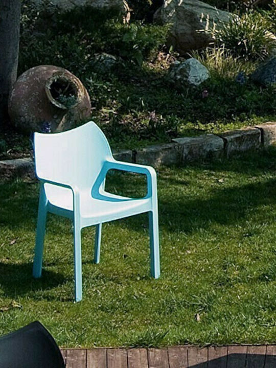 Outdoor-Stuhl Polypropylen Diva Light Blue 57x53x84εκ.