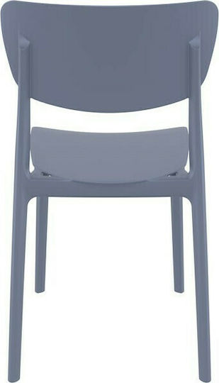 Outdoor Chair Polypropylene Monna 127 Dark Grey 45x53x82cm