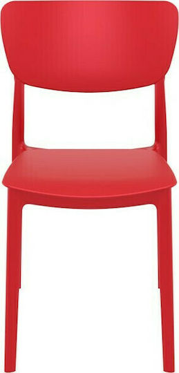 Outdoor Chair Polypropylene Monna 127 Red 45x53x82cm