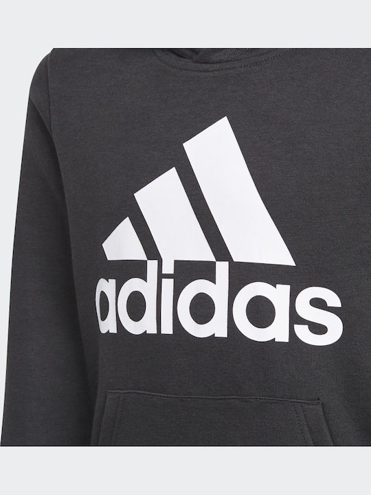 Kids Sweatshirt with Hood and Pockets Black Essentials