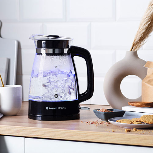 Russell Hobbs Classic Glass Βραστήρας 1.7lt 2400W Μαύρος