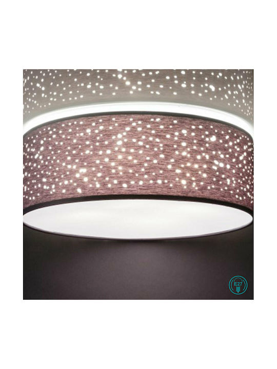 TK Lighting Caren Ceiling Mount Light 60cm Gray with Socket E27