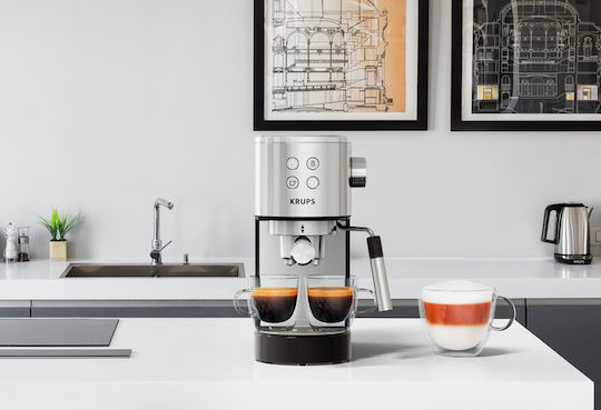 Krups Virtuoso Espressomaschine 1400W Druck 15bar Schwarz
