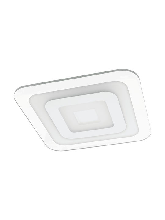 Eglo Reducta 1 Μοντέρνα Μεταλλική Πλαφονιέρα Οροφής με Ενσωματωμένο LED σε Ασημί χρώμα 50cm