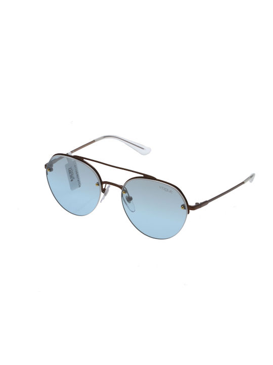 Vogue Sunglasses Ροζ Χρυσά with Metal Frame & Light Blue Lens Vogue Sunglasses Ροζ Χρυσά with Metal Frame & Light Blue Lens