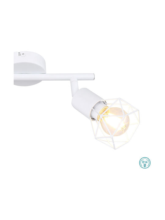 Globo Lighting Xara I Modernă Metalică Plafonieră de tavan cu Dulie E14 Alb