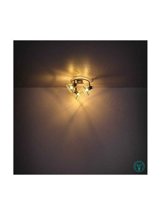 Globo Lighting Moniga Modernă Metalică Plafonieră de tavan cu Dulie E27 Gri