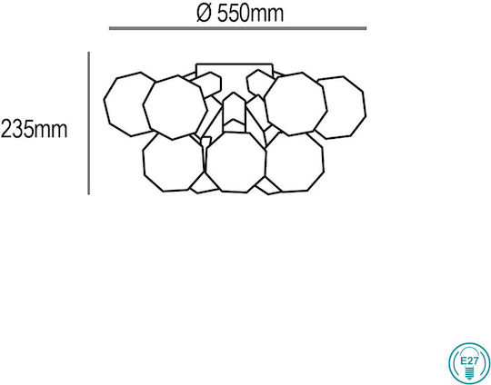 Ideal Lux Dea PL10 Πλαφονιέρα 55εκ. Ideal Lux Dea PL10 Πλαφονιέρα 55εκ.