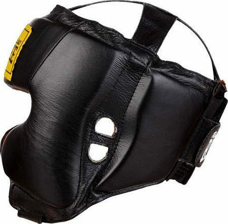 Benlee Tyson Adult Open Face Boxing Headgear Leather Black