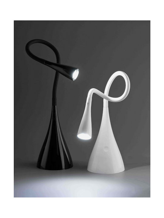 Faro Barcelona Lena LED Office Lamp with Flexible Arm in Black Color