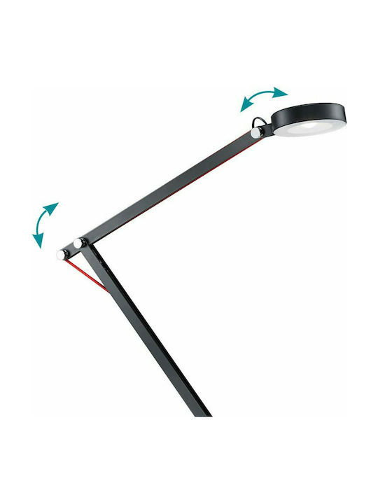 Trio Lighting Amsterdam LED Office Lamp with Foldable Arm in Black Color