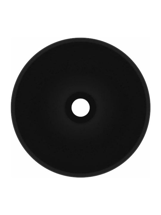 vidaXL Deasupra Blatului Chiuvetă Ceramică 32.5x32.5x14cm Negru