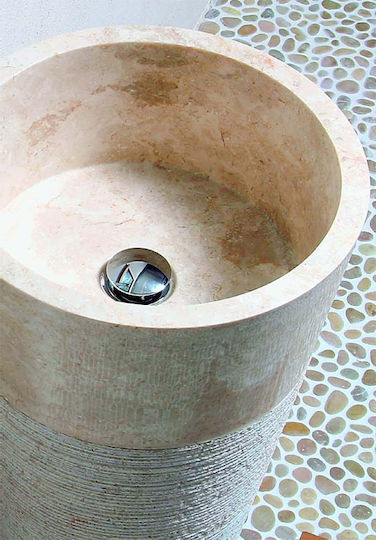 Bati Bali Raja Νιπτήρας Δαπέδου Πέτρινος 40x40cm Μπεζ Bati Bali Raja Νιπτήρας Δαπέδου Πέτρινος 40x40cm Μπεζ
