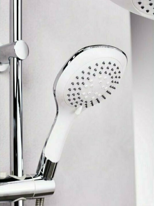 Tema Bianco Регулируема Стълб за душ без Батерия 85-115cm сребърен
